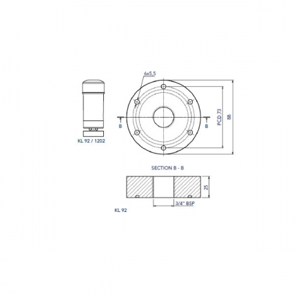 Montážna príruba KL92